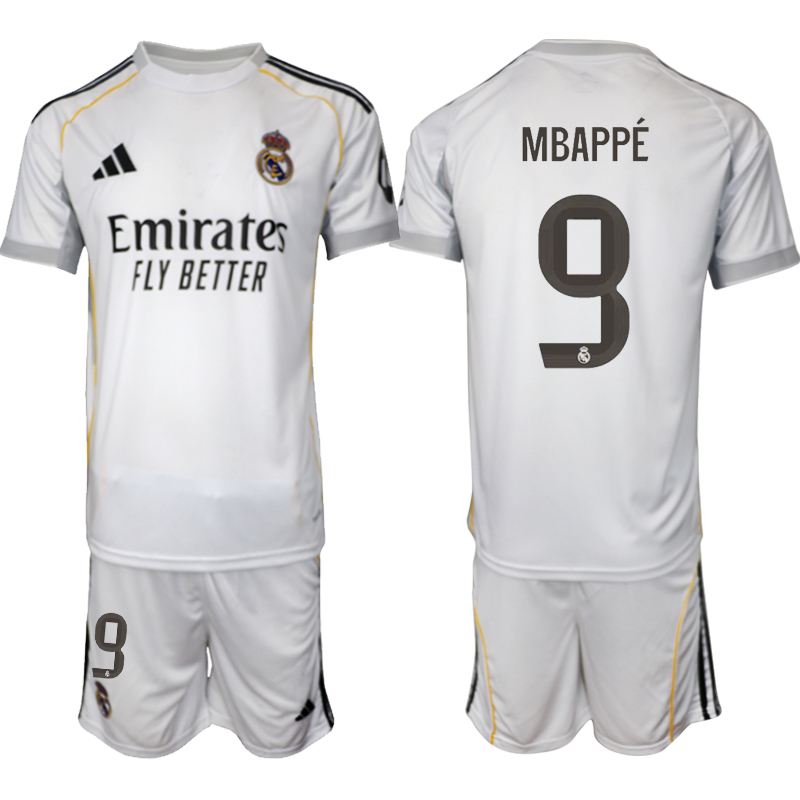 Men 2025-2026 Club Real Madrid home white #9 Soccer Jersey 01->customized soccer jersey->Custom Jersey